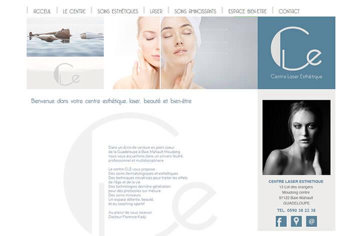 visuel du site www.centrelaseresthetique.net